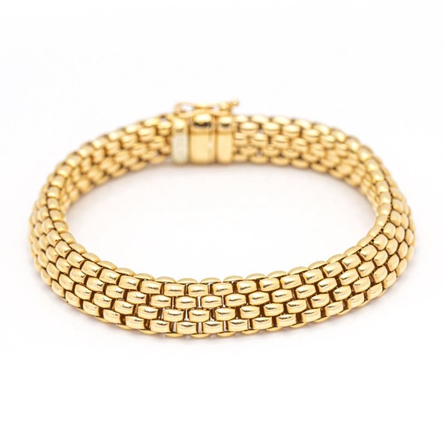 Pulsera de Oro Rosa diseño italiano....