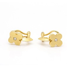Pendientes FLOR en Oro y Diamante.Nuevos. SÓLO 2 PLAZOS.