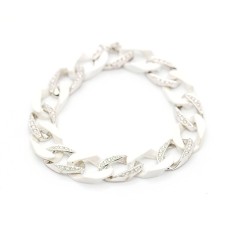 Pulsera de Oro, Cerámica y Diamantes.Nueva. SÓLO 2 PLAZOS.