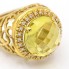 Bague en diamant et quartz citron. Neuve