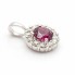 Pendentif en or, diamants et rhodolite. Neuf