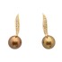 Boucles d'oreilles LARGÉ en or, perles et diamants. Neuves