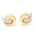 Boucles d\'oreilles en or avec diamants. Deuxième main