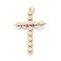 Pendentif croix en argent et or avec diamants d'occasion