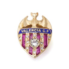 Bouclier du FC Valence en or et diamants. D\'occasion