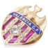 Bouclier du FC Valence en or et diamants. D'occasion