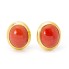 Boucles d'oreilles anciennes or jaune et corail. Seconde main