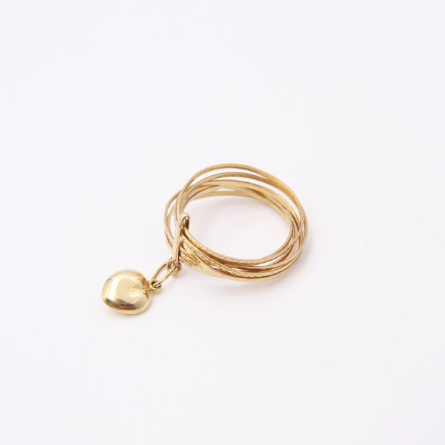 Anillo semanario de oro 18k de...