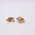 Pendientes gallonados de oro 18k con diamantes segunda mano