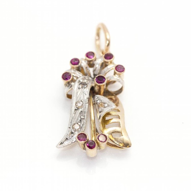 Penjoll Vintage TULIPA amb Diamants i...