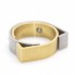 Bague CARL DAU GEOMETRY en or et acier. Neuve