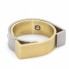 Bague CARL DAU GEOMETRY en or et acier. Neuve