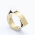 Bague CARL DAU GEOMETRY en or et acier. Neuve