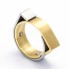 Bague CARL DAU GEOMETRY en or et acier. Neuve