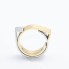 Bague CARL DAU GEOMETRY en or et acier. Neuve