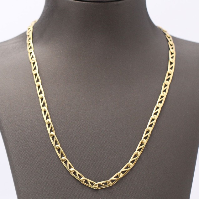 Collier à maillons allongés en or 18k...