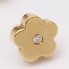 Pendientes flor de oro 18k con diamantes de segunda mano