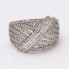 Bague croix en or 18k avec diamants seconde main