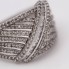 Bague croix en or 18k avec diamants seconde main