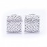 Boucles d\'oreilles en or blanc avec diamants. Nouveau