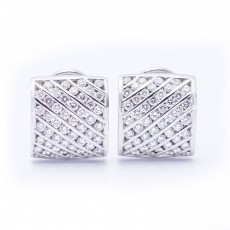 Pendientes de Oro Blanco con Diamantes. Nuevos a estrenar