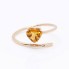 Bague en forme de coeur de citrine. Nouveau