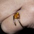 Bague en forme de coeur de citrine. Nouveau