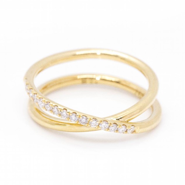 Anillo HOPE en Oro Amarillo y...