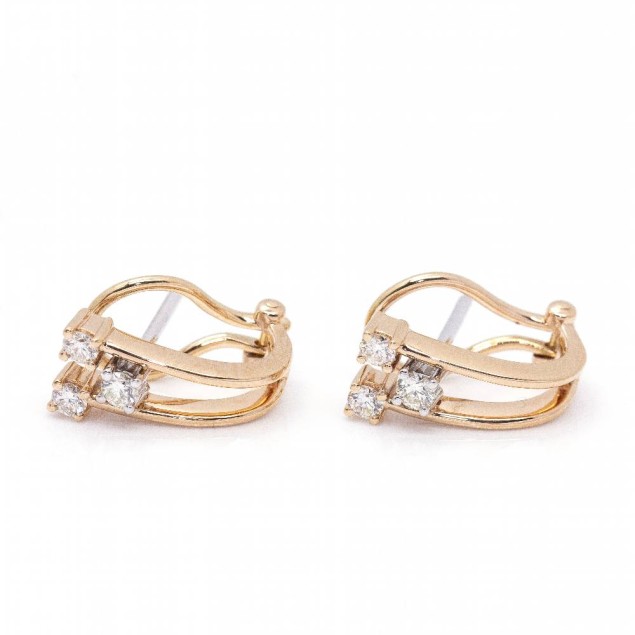 Boucles d'oreilles TRIO en diamant. Neuf