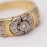 Anillo gallonado de oro 18k con diamantes de segunda mano