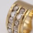 Anneau de mariage double en or 18k avec diamants d'occasion