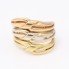 Anillo 3 bandas de oro tricolor 18k de segunda mano