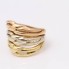 Anillo 3 bandas de oro tricolor 18k de segunda mano