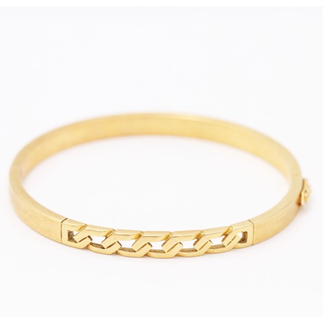 Brazalete rígido de oro 18k de...