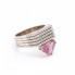 Bague TRAPEZIO en or blanc et tourmaline. Neuve