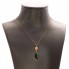 Collier avec pendentif en or, tourmaline et corail. Neuf