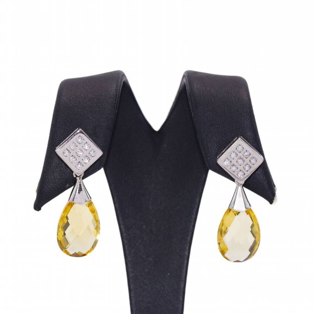 Boucles d'oreilles BRIOLE Citrine et...