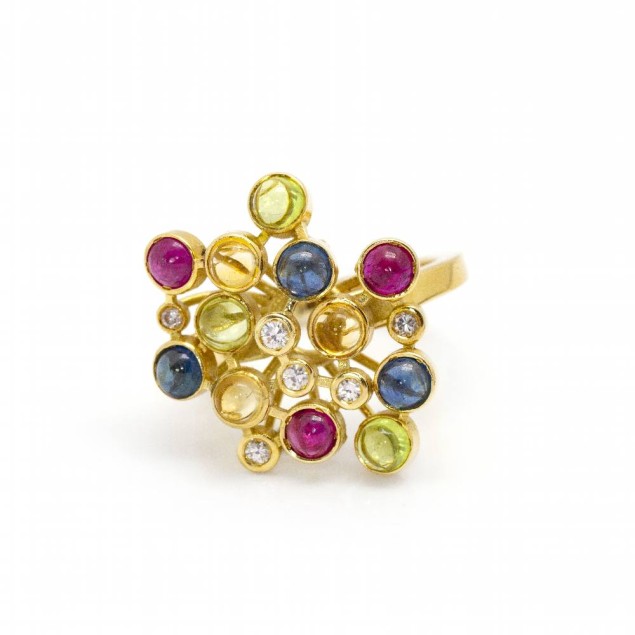 Anillo COLOR BUBBLES en Oro y...