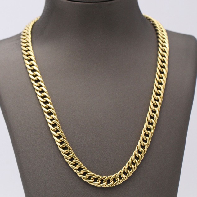 Collar semi buit doble rombe d'or 18k...