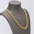 Collar semi hueco rombo doble de oro 18k de segunda mano