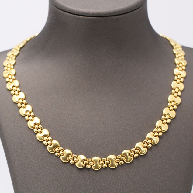 Collier alterné en or 18k d'occasion