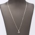 Cadena amb penjoll cor d'or blanc 18k amb circonites