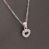 Cadena amb penjoll cor d'or blanc 18k amb circonites