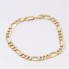 Pulsera semi hueca estilo cartier de oro bicolor 18k