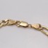 Pulsera semi hueca estilo cartier de oro bicolor 18k
