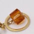 Boucles d'oreilles circulaires en or 18 carats avec citrine trotteuse