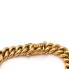 Pulsera barbada maciza con colgante de oro 18k segunda mano