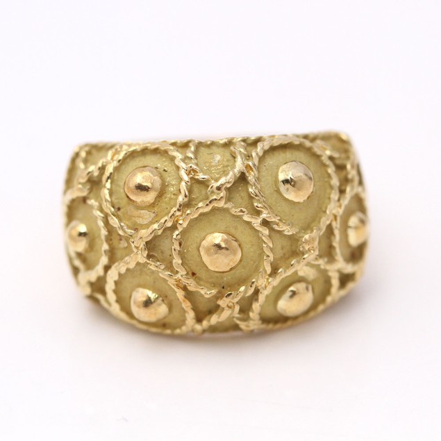 Anillo sogueado de oro 18k de segunda...
