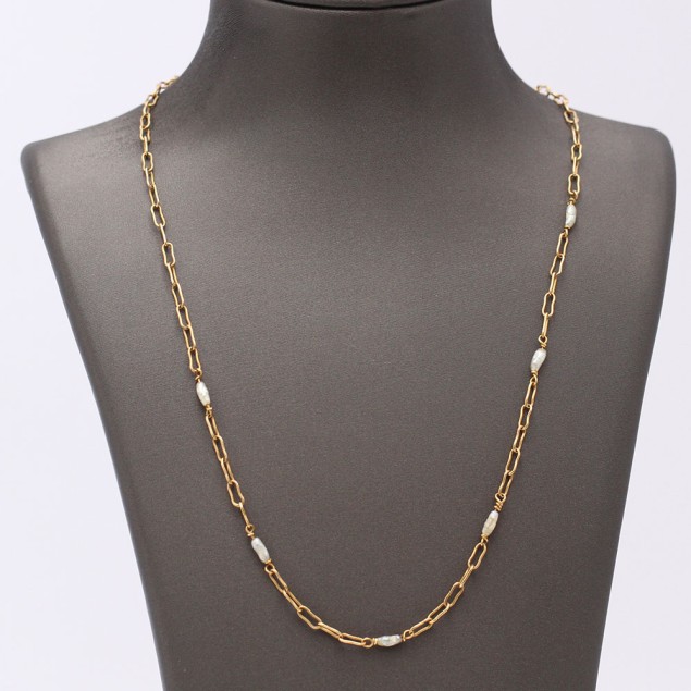 Collier en or 18k avec perles seconde...