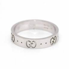 Bague GUCCI Or blanc. Neuve